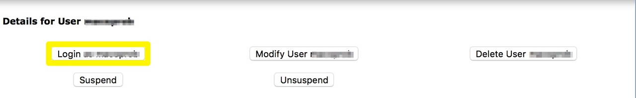 Copie écran de la page login de directAdmin