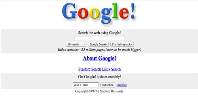 Première page du moteur de recherche Google